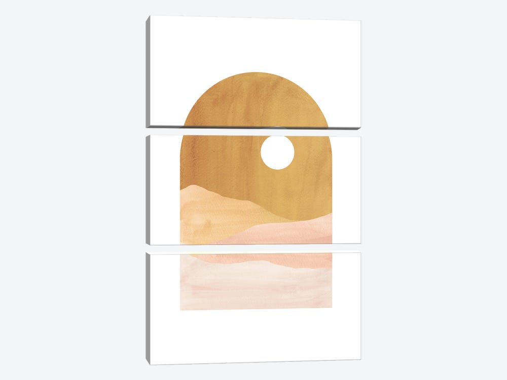 Abstract Boho Landscape by Whales Way 3-piece Canvas Art