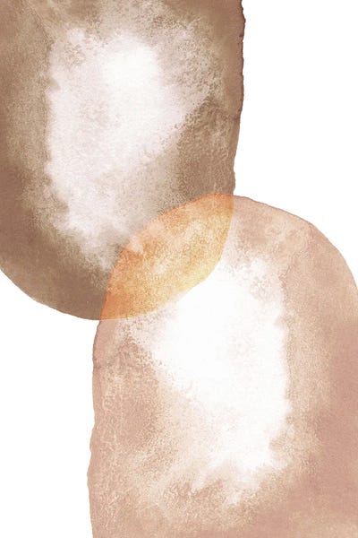Earth Tone Watercolor Shapes by Whales Way art print