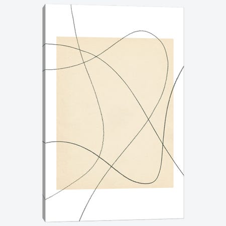 Neutral Abstract Lines Canvas Print #WWY254} by Whales Way Art Print