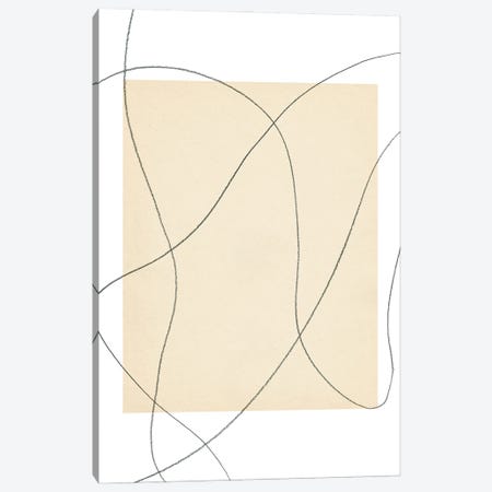 Neutral Abstract Lines II Canvas Print #WWY255} by Whales Way Art Print
