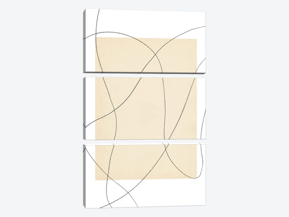 Neutral Abstract Lines II by Whales Way 3-piece Canvas Wall Art