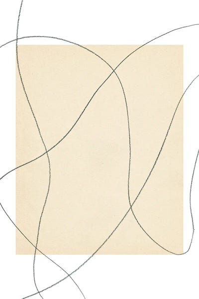 Whales Way: Neutral Abstract Lines II by Whales Way