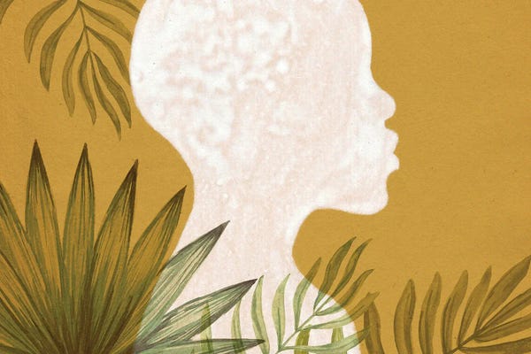 Whales Way: African Girl And Plants by Whales Way