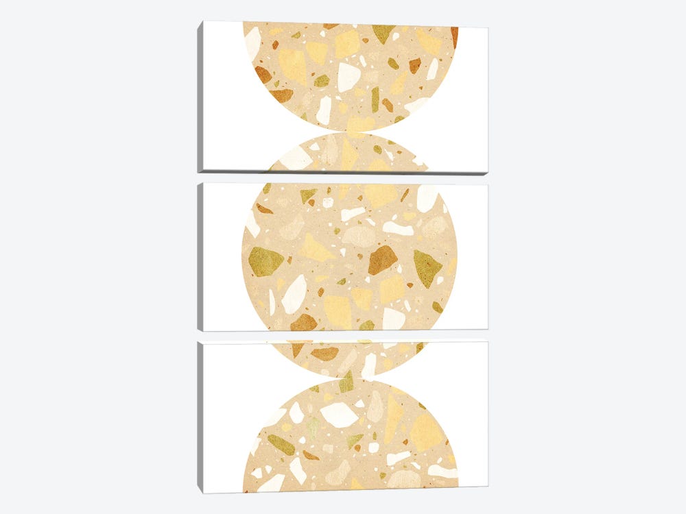 Terrazzo Circle Shapes II by Whales Way 3-piece Canvas Art