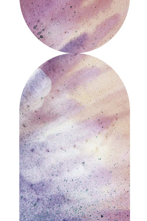 Soft Lilac Geometric Art