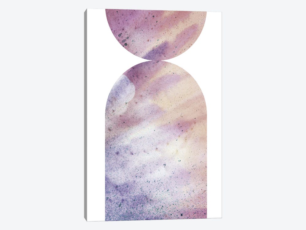 Soft Lilac Geometric Art by Whales Way 1-piece Art Print
