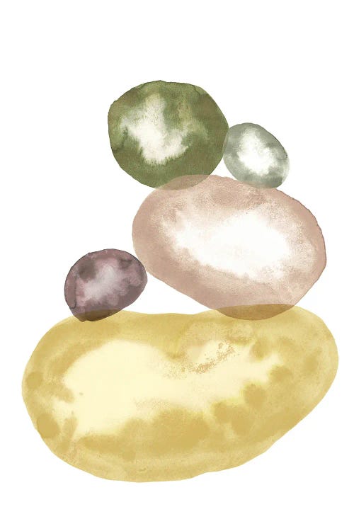 Watercolor Balancing Stones