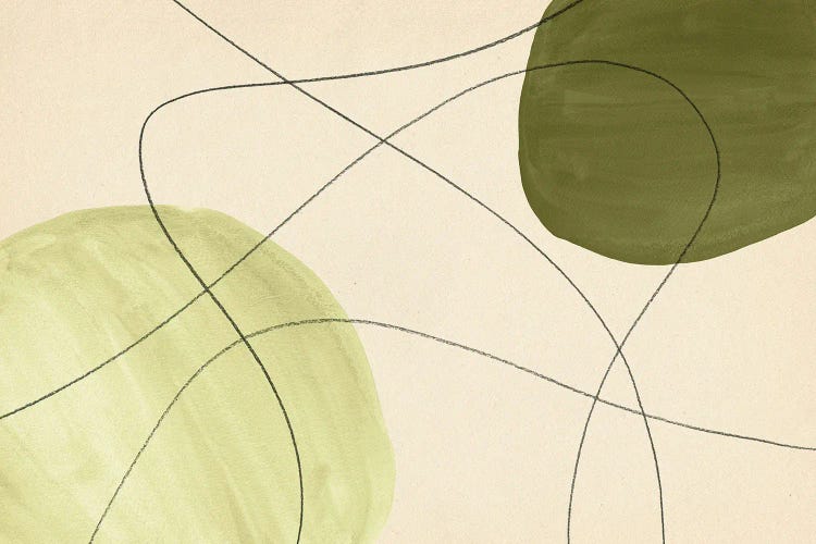 Abstract Olive Green Shapes