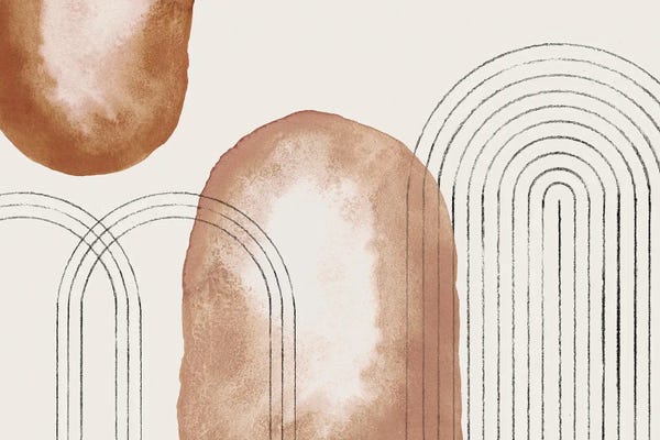 Whales Way: Earth Tone Geometric Art by Whales Way