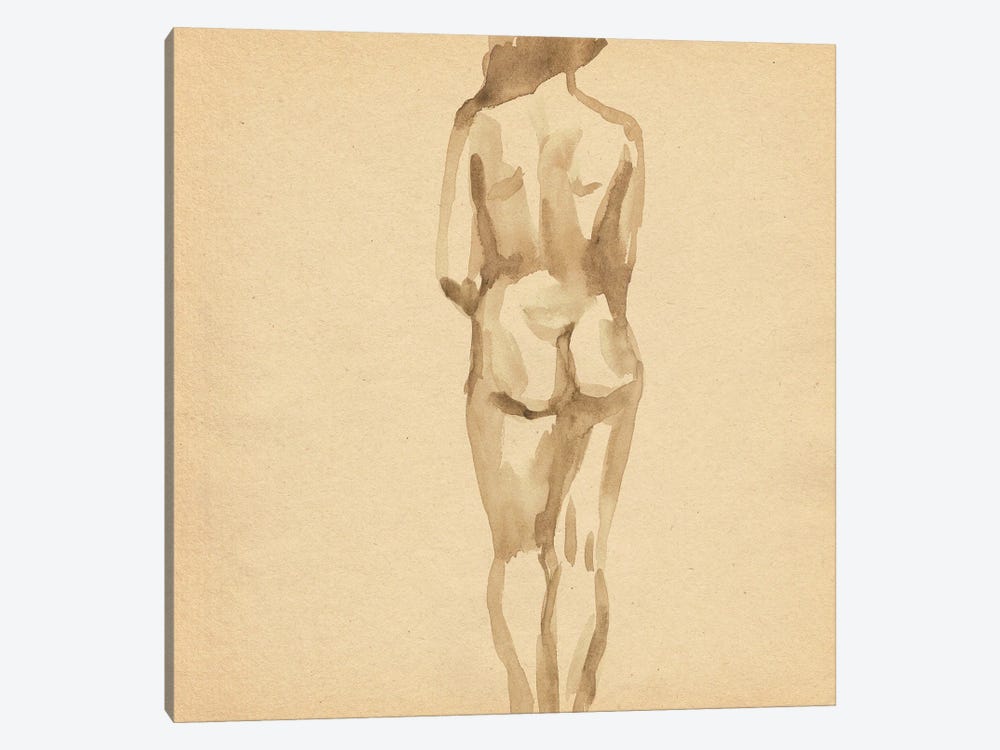 Nude Woman, Beige Tone by Whales Way 1-piece Canvas Artwork