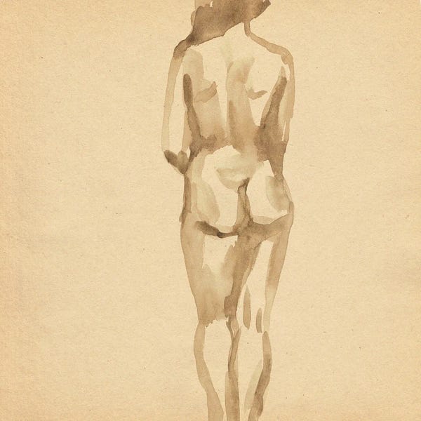 Whales Way: Nude Woman, Beige Tone by Whales Way