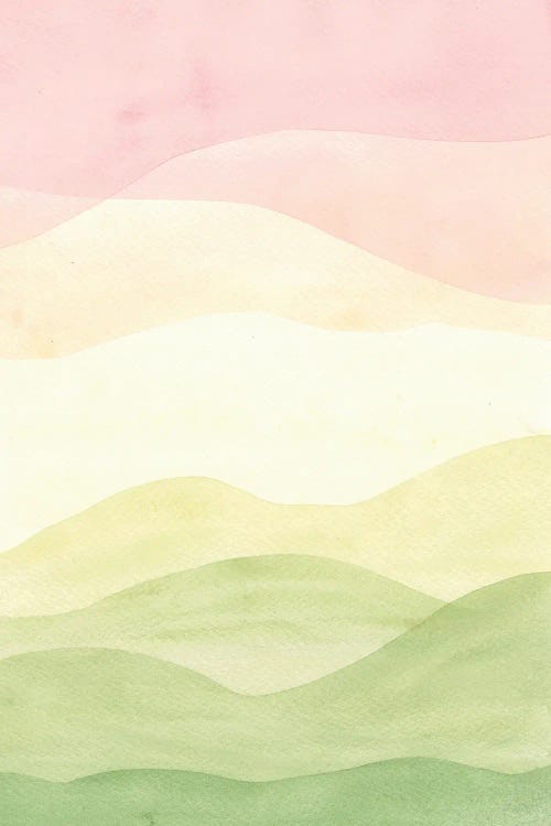 Abstract Landscape, Pastel Pink Sky