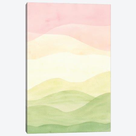 Abstract Landscape, Pastel Pink Sky Canvas Print #WWY276} by Whales Way Canvas Print