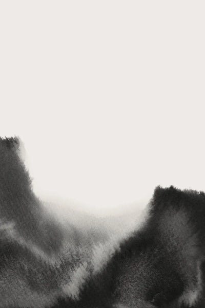 Whales Way: Abstract Black Watercolor by Whales Way