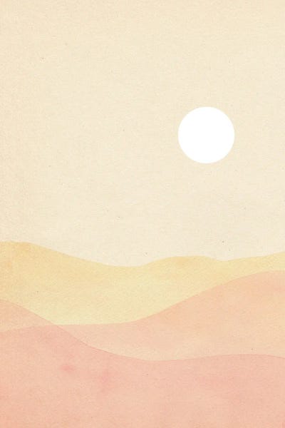 Soft Pastel Landscape by Whales Way art print