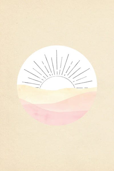 Abstract Pastel Sunset by Whales Way art print