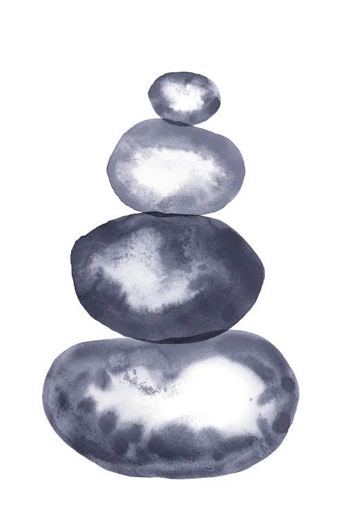 Navy Blue Dalancing Stones by Whales Way wall art