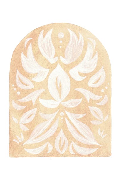 Pastel Tone Floral Arch by Whales Way canvas print