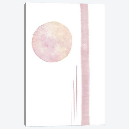 Abstract Dusty Pink Art Canvas Print #WWY294} by Whales Way Art Print