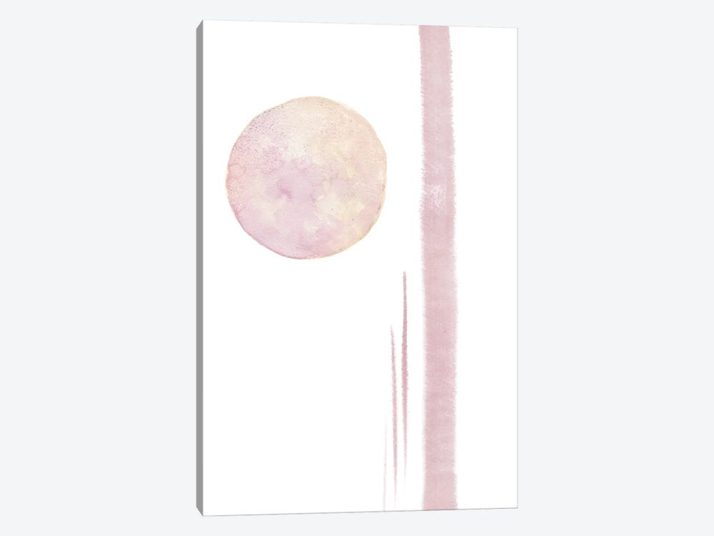 Abstract Dusty Pink Art by Whales Way 1-piece Canvas Print