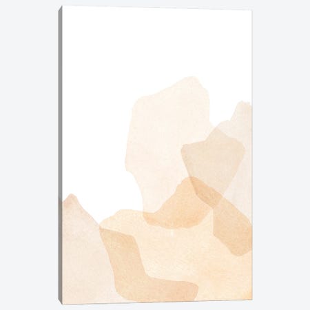 Abstract Blush Shapes Canvas Print #WWY298} by Whales Way Canvas Wall Art