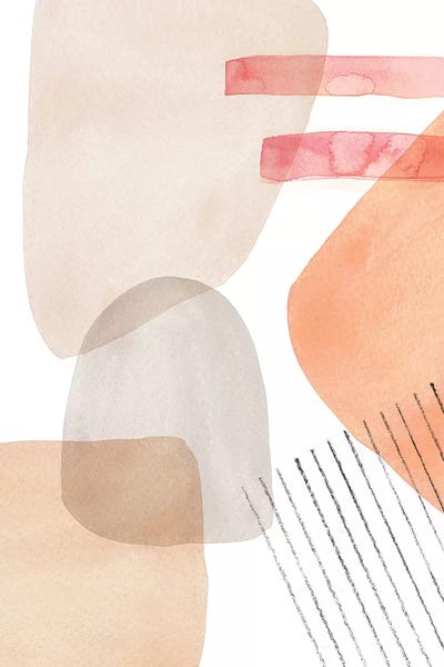 Neutral Abstract Shapes by Whales Way art print