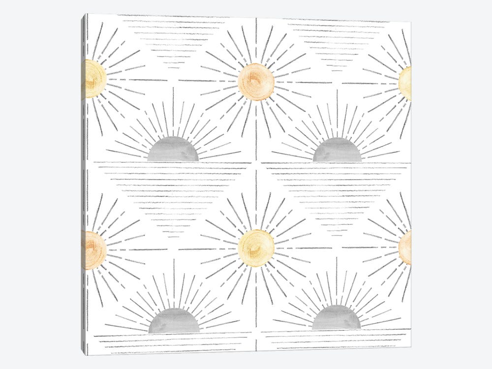 Abstract Sun Pattern by Whales Way 1-piece Art Print