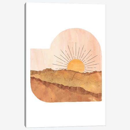 Terracotta Landscape, Abstract Shape Canvas Print #WWY310} by Whales Way Art Print