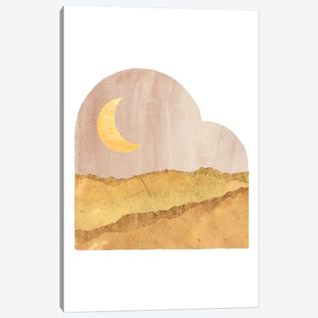 Moonlight Landscape, Abstract Shape Canvas Print #WWY311} by Whales Way Canvas Print