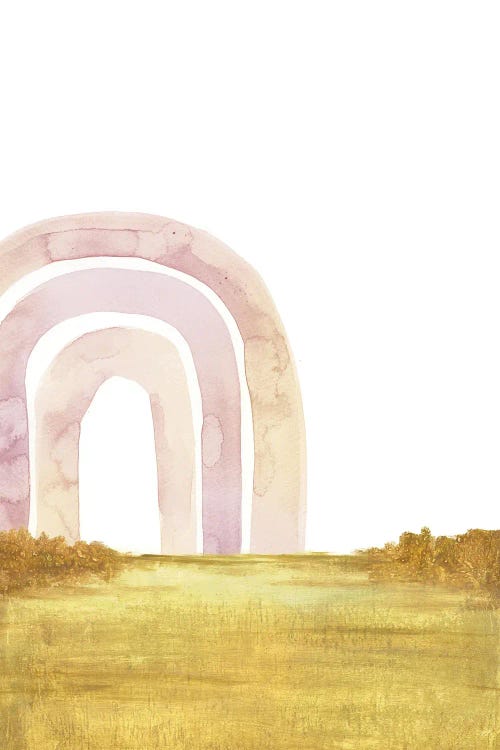 Abstract Landscape, Pastel Rainbow