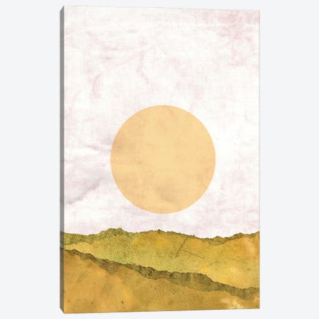 Abstract Landscape And Sun Canvas Print #WWY315} by Whales Way Canvas Art