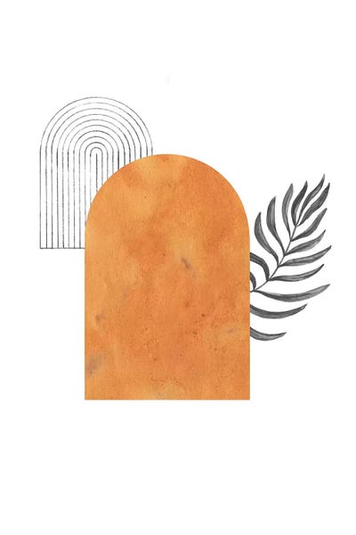 Orange Arch And Palm by Whales Way art print