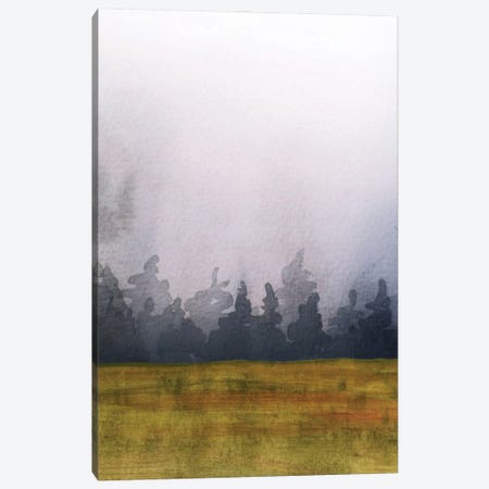 Navy Forest Landscape Canvas Print #WWY323} by Whales Way Canvas Art