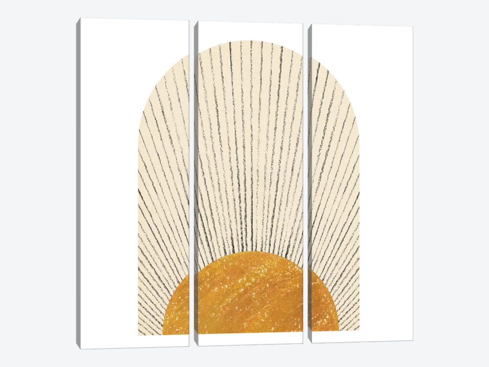 Arch-Sun by Whales Way 3-piece Canvas Wall Art