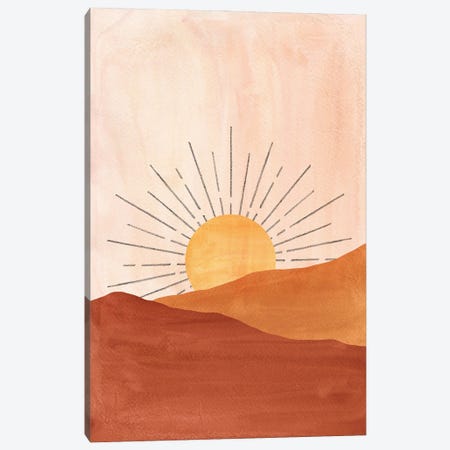 Terracotta Sunrise Canvas Print #WWY332} by Whales Way Canvas Print