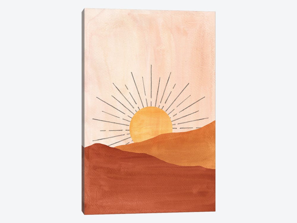 Terracotta Sunrise by Whales Way 1-piece Canvas Artwork