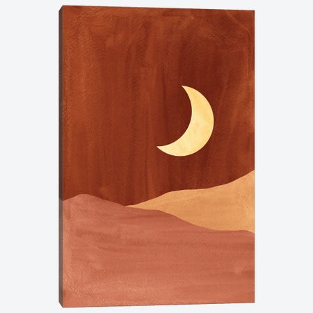 Terracotta Moonlight Canvas Print #WWY333} by Whales Way Canvas Art Print