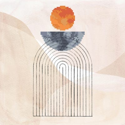 Boho Pixel by Whales Way canvas print