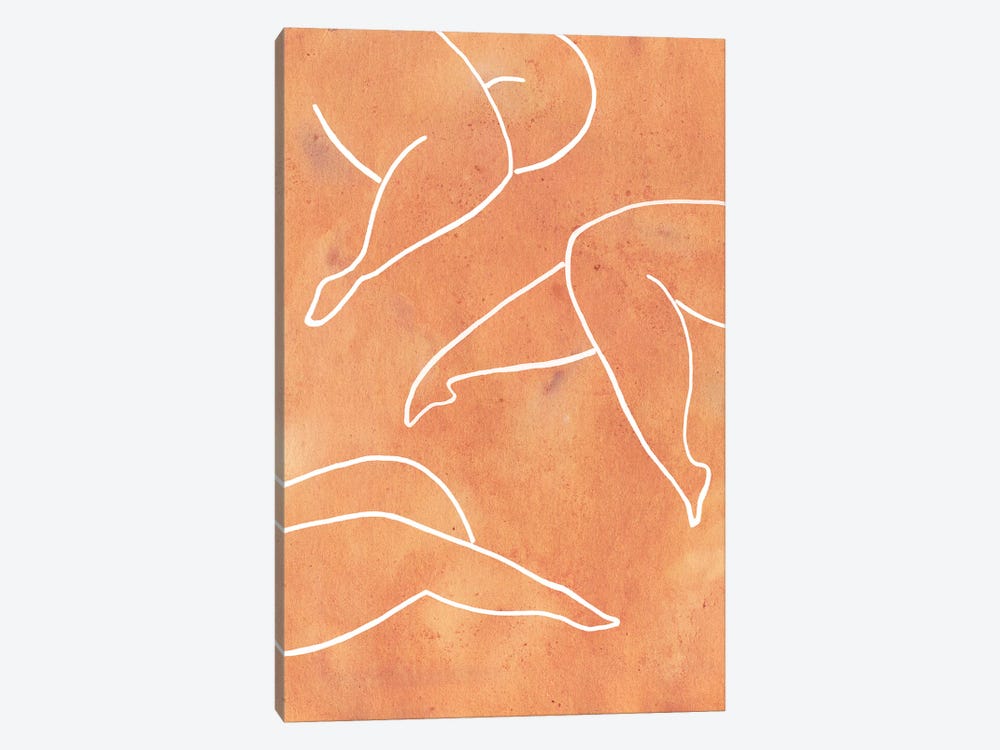 Orange Female Legs by Whales Way 1-piece Canvas Print