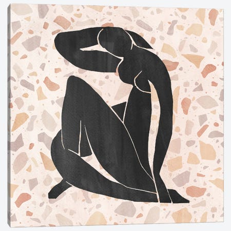Matisse Nude Woman And Terrazzo Pattern Canvas Print #WWY340} by Whales Way Canvas Wall Art