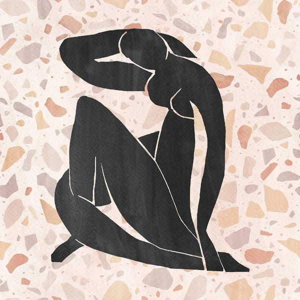 The Cut Outs Collection: Matisse Nude Woman And Terrazzo Pattern by Whales Way