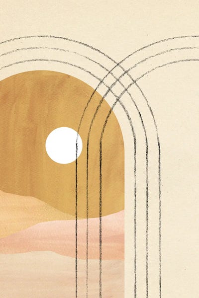 Warm Boho Arches by Whales Way canvas print