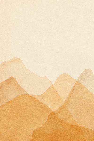 Whales Way: Abstract Orange Mountains by Whales Way