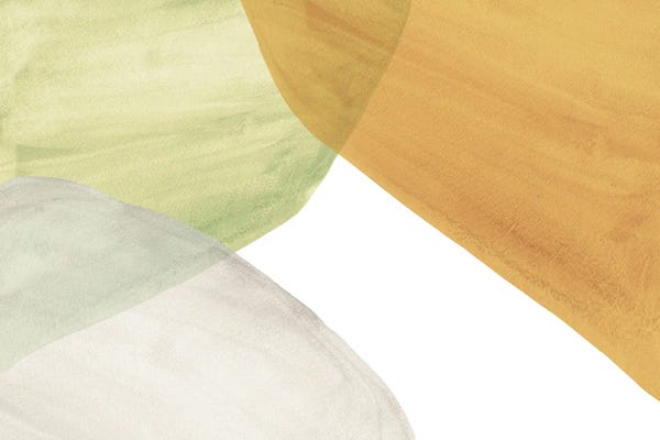 Whales Way: Green And Terracotta Abstract Shapes by Whales Way