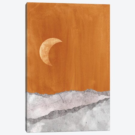 Terracotta Gray Night Canvas Print #WWY354} by Whales Way Canvas Artwork