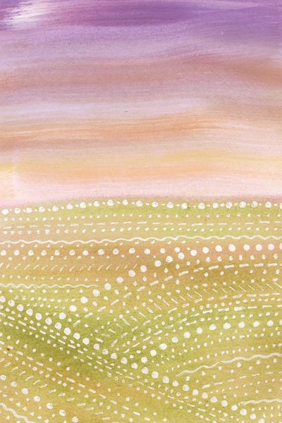 Whales Way: Purple And Green Abstract Landscape by Whales Way