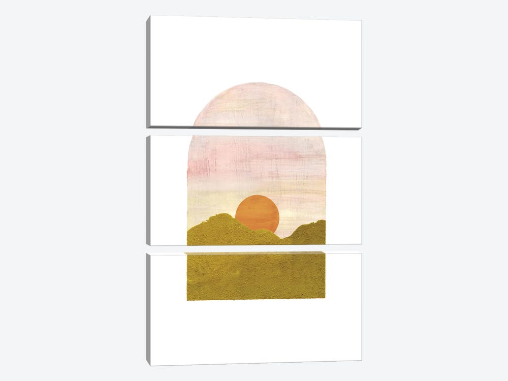 Arch-Sunrise VIII by Whales Way 3-piece Canvas Wall Art