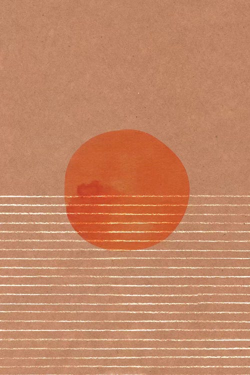 Orange Sun In The Sea