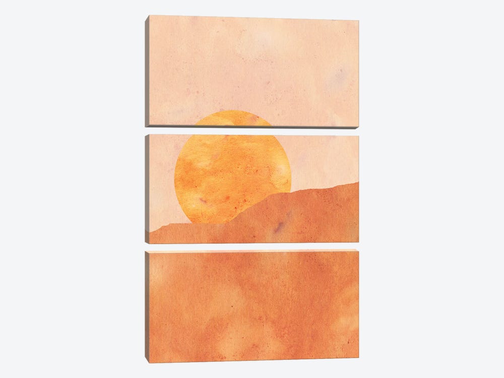 Sun In The Desert by Whales Way 3-piece Canvas Print