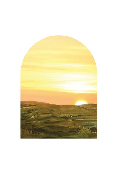 Minimalist Bohemian Decor: Abstract Arch-Sunrise XXXV by Whales Way